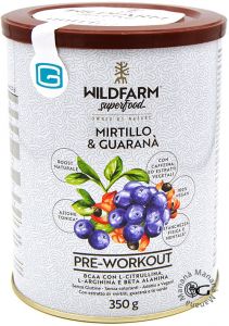 Wildfarm Pre-Workout Mirtillo & Guaranà 350 g.