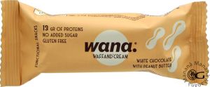 Wana Waffand'Cream Barretta Proteica Cioccolato Bianco e Burro d'Arachidi 43 g.