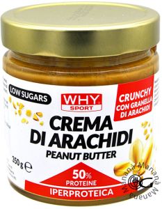 Why Sport Burro di Arachidi Iperproteico Crunchy 350 g.