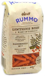 Rummo Maccheroncelli n°7 de Riz Compléte et Lentilles Rouge 300 g.