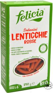 Felicia Sedanini de Lentille Rouge Bio 250 g.